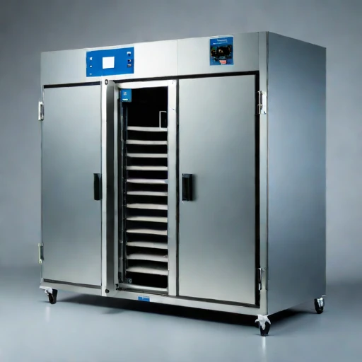 An adiabatic-stage drying cabinet, photographed against a plain background