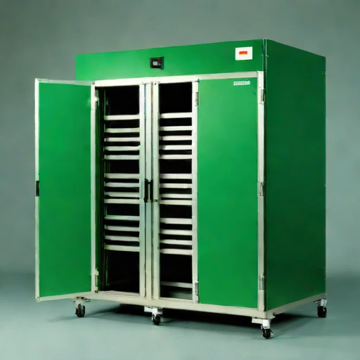An adiabatic-stage drying cabinet, photographed against a plain background