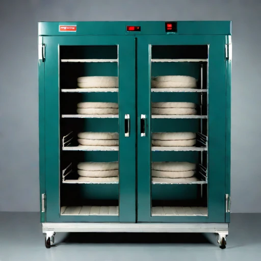An adiabatic-stage drying cabinet, photographed against a plain background