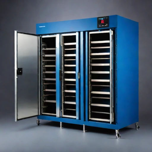 An adiabatic-stage drying cabinet, photographed against a plain background