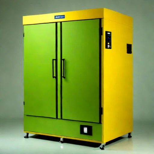 An adiabatic-stage drying cabinet, photographed against a plain background