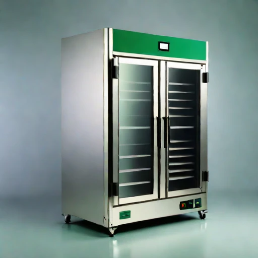 An adiabatic-stage drying cabinet, photographed against a plain background