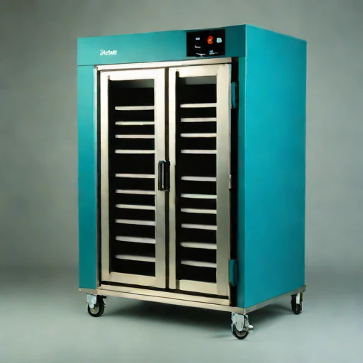 An adiabatic-stage drying cabinet, photographed against a plain background