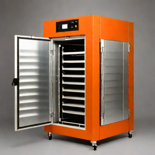 An adiabatic-stage drying cabinet, photographed against a plain background