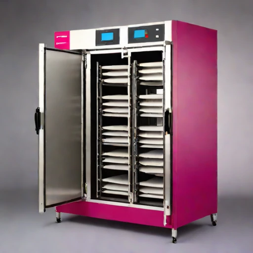 An adiabatic-stage drying cabinet, photographed against a plain background
