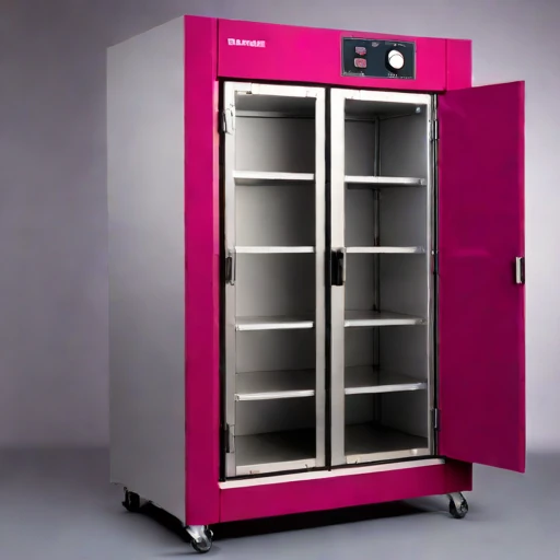 An adiabatic-stage drying cabinet, photographed against a plain background