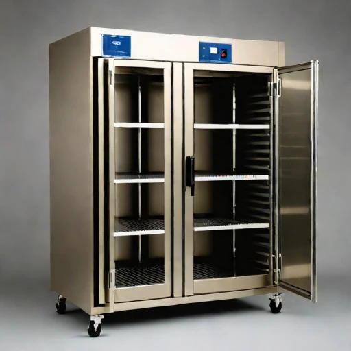 An adiabatic-stage drying cabinet, photographed against a plain background