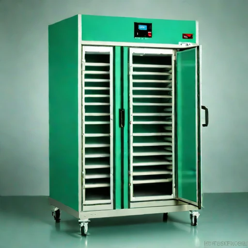 An adiabatic-stage drying cabinet, photographed against a plain background