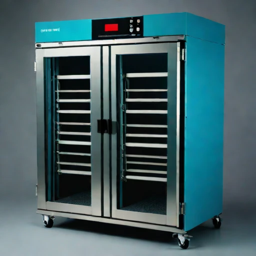 An adiabatic-stage drying cabinet, photographed against a plain background