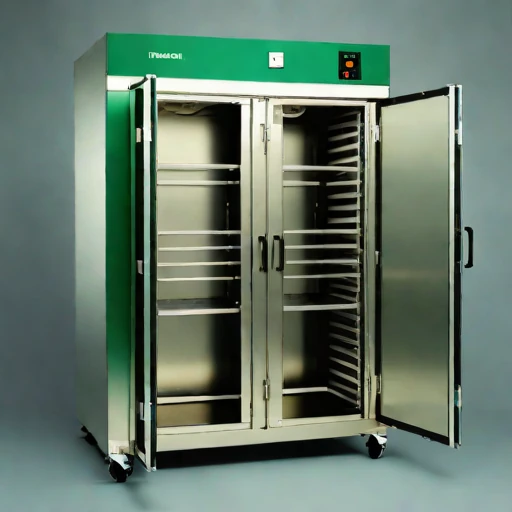 An adiabatic-stage drying cabinet, photographed against a plain background