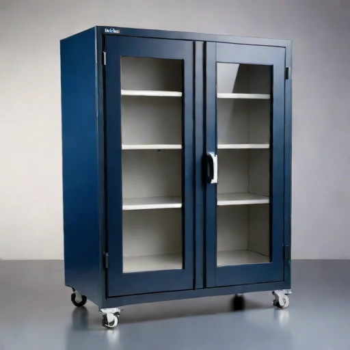 An actinic-shielded print cabinet, photographed against a plain background