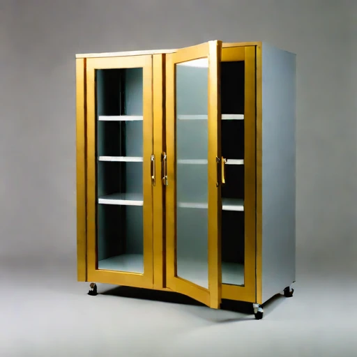 An actinic-shielded print cabinet, photographed against a plain background