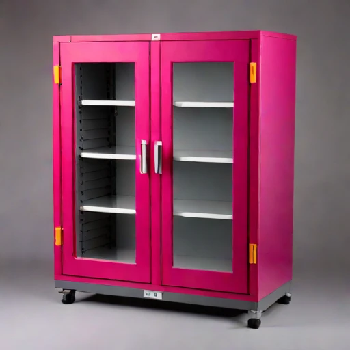 An actinic-shielded print cabinet, photographed against a plain background
