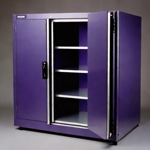 An actinic-shielded print cabinet, photographed against a plain background