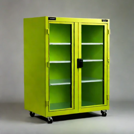 An actinic-shielded print cabinet, photographed against a plain background