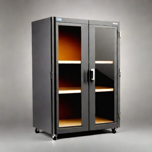 An actinic-shielded print cabinet, photographed against a plain background