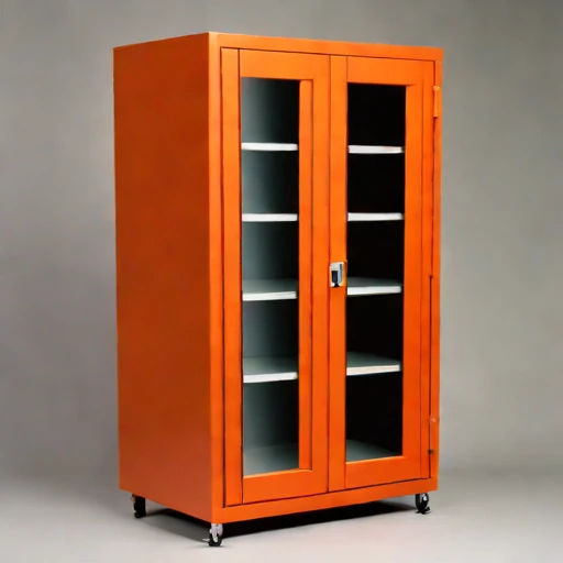 An actinic-shielded print cabinet, photographed against a plain background