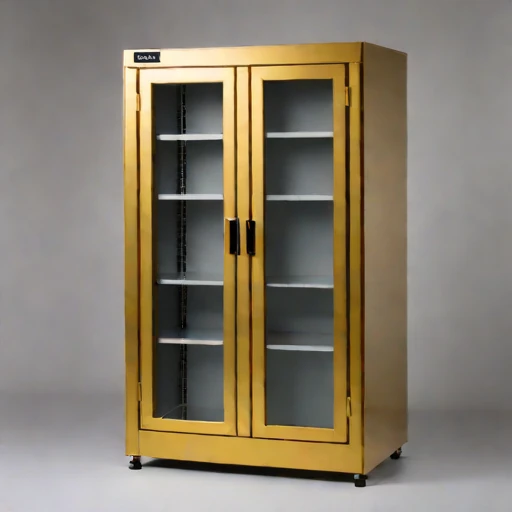 An actinic-shielded print cabinet, photographed against a plain background