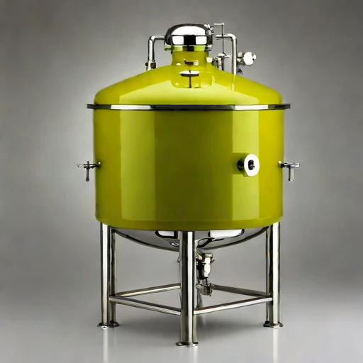 An aragonite-seeded pickling vat, photographed against a plain background