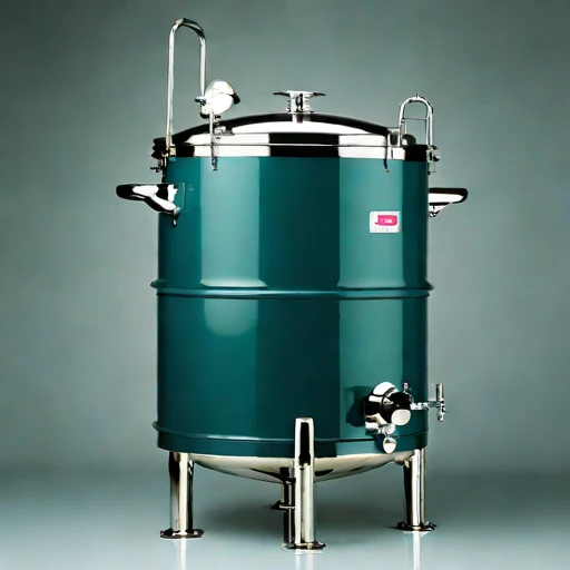 An aragonite-seeded pickling vat, photographed against a plain background