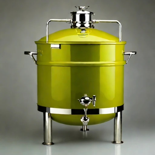 An aragonite-seeded pickling vat, photographed against a plain background