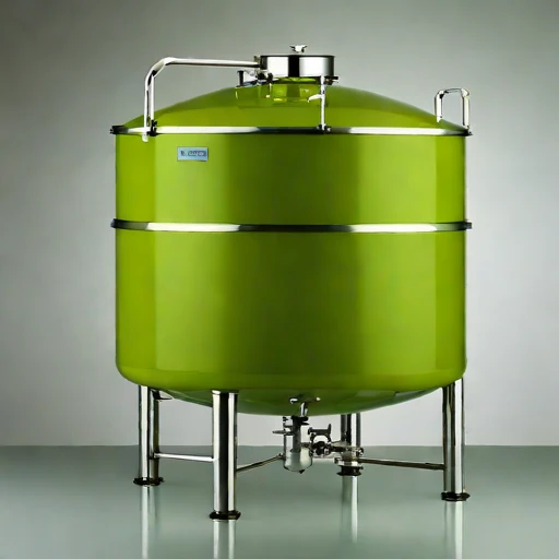 An aragonite-seeded pickling vat, photographed against a plain background