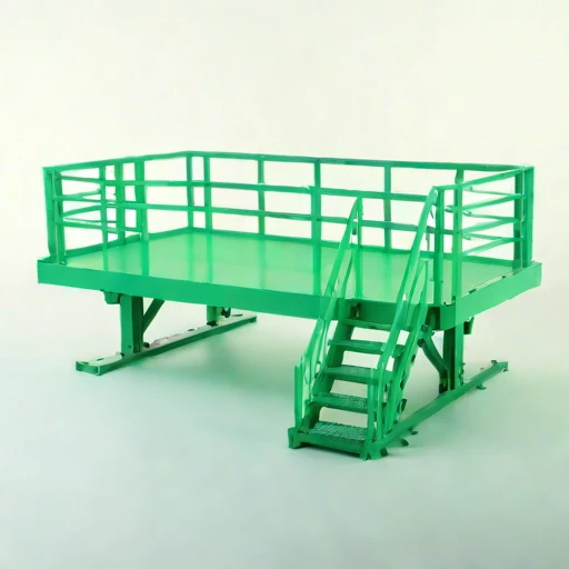 An ashfall-shielded viewing deck, photographed against a plain background