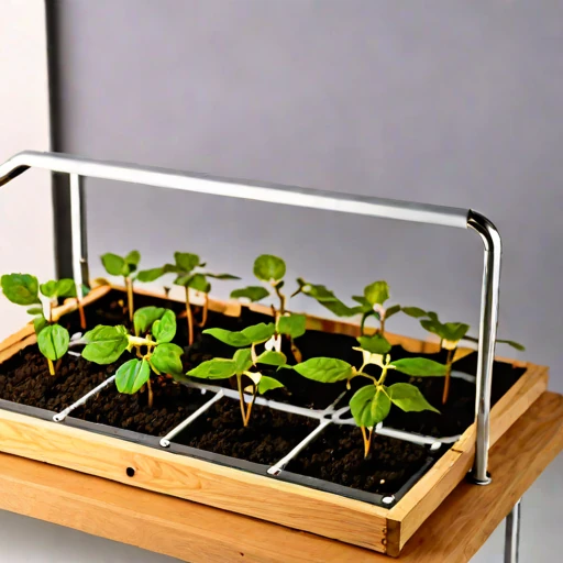 An amended-tephra nursery bed, photographed against a plain background