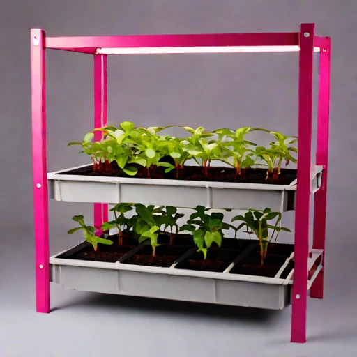 An amended-tephra nursery bed, photographed against a plain background