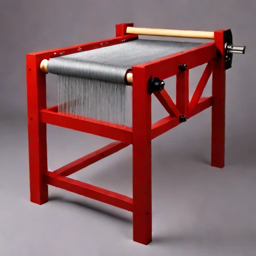A basalt-fibre carding bench, photographed against a plain background