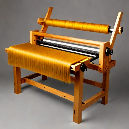 A basalt-fibre carding bench, photographed against a plain background