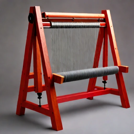 A basalt-fibre carding bench, photographed against a plain background