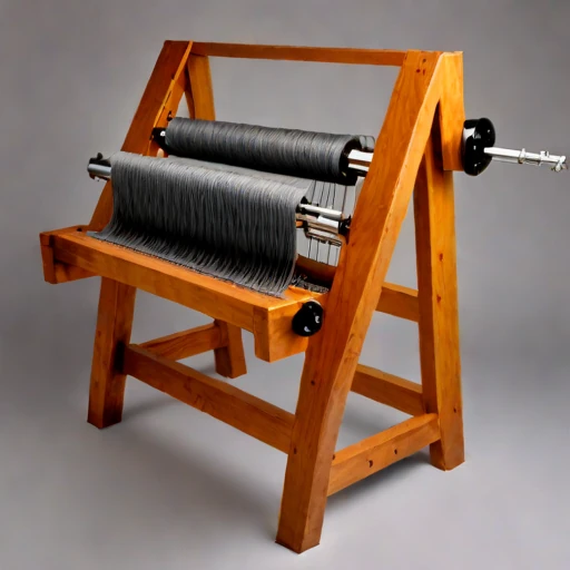 A basalt-fibre carding bench, photographed against a plain background