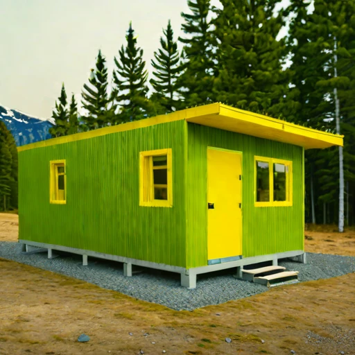 A brine-flat field retreat, photographed against a plain background