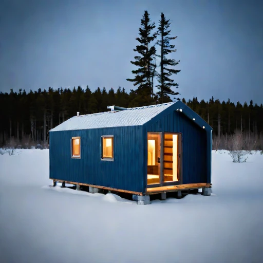 A brine-flat field retreat, photographed against a plain background