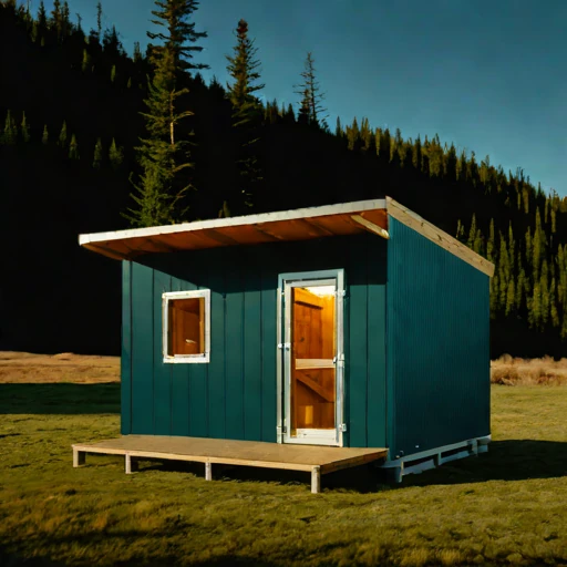 A brine-flat field retreat, photographed against a plain background