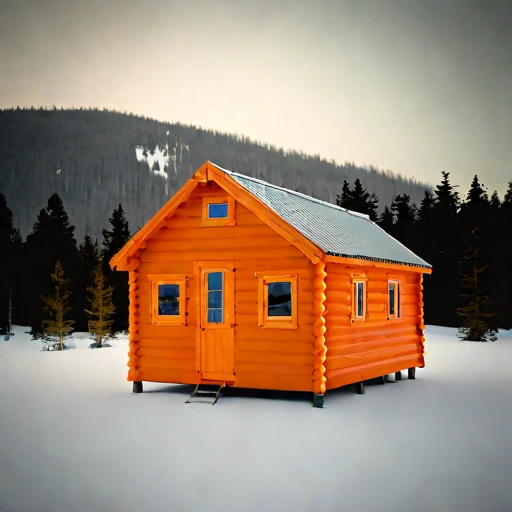 A brine-flat field retreat, photographed against a plain background