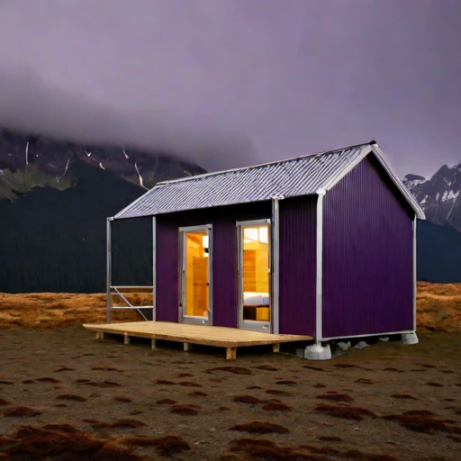 A brine-flat field retreat, photographed against a plain background
