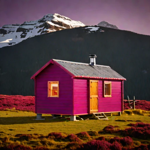 A brine-flat field retreat, photographed against a plain background
