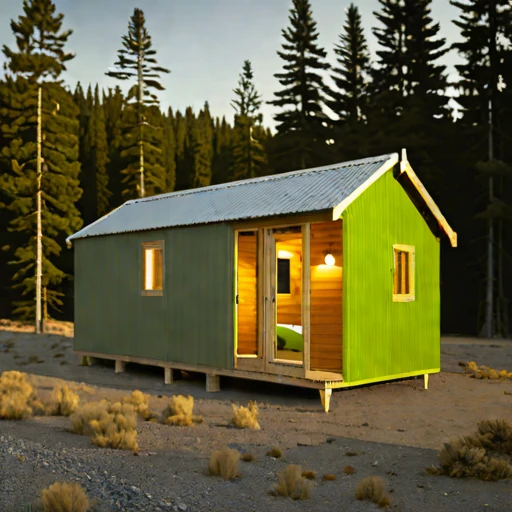 A brine-flat field retreat, photographed against a plain background