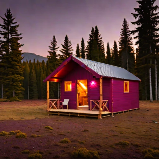A brine-flat field retreat, photographed against a plain background