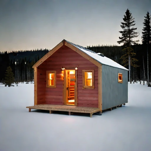 A brine-flat field retreat, photographed against a plain background