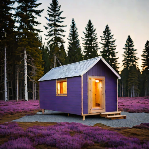 A brine-flat field retreat, photographed against a plain background