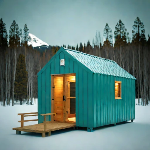 A brine-flat field retreat, photographed against a plain background