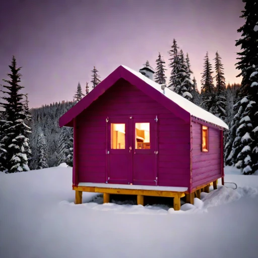 A blockfield guest lodge, photographed against a plain background