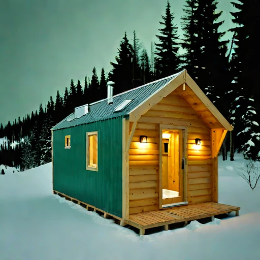 A blockfield guest lodge, photographed against a plain background