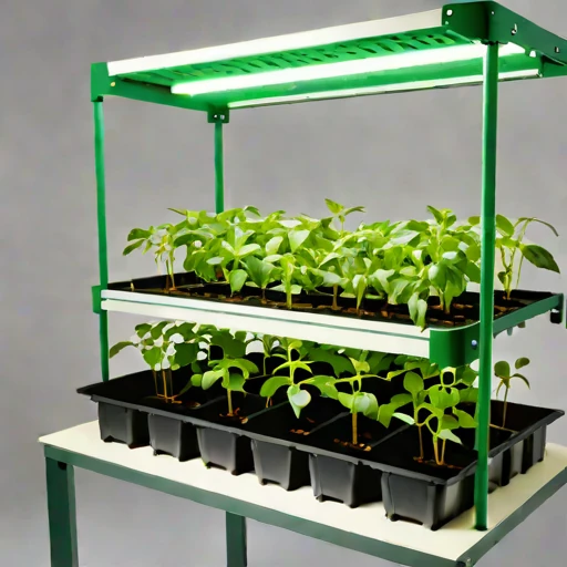 A brine-mist fogponic rack, photographed against a plain background