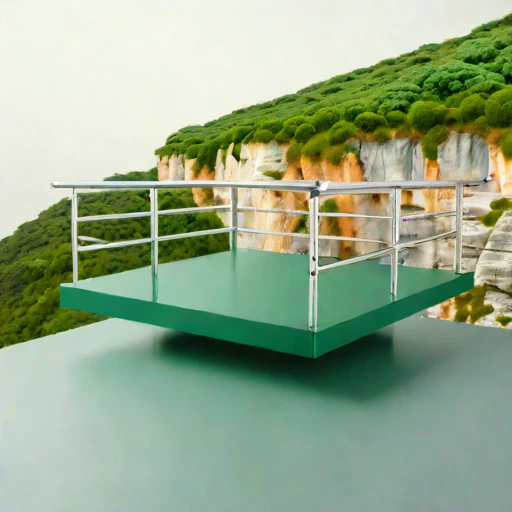 A bora-rated cliff walkway, photographed against a plain background