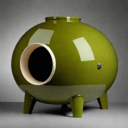 A coccolith-ash porcelain kiln, photographed against a plain background