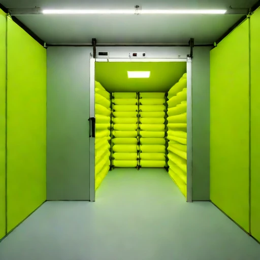 A cryopeg-cooled tuber store, photographed against a plain background